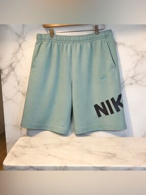 Nike Mens Sportswear Fleece Shorts Olive Green